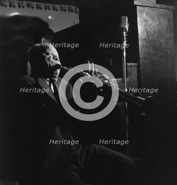 Portrait of Sidney Bechet, Jimmy Ryan's (Club), New York, N.Y., ca. June 1947. Creator: William Paul Gottlieb.