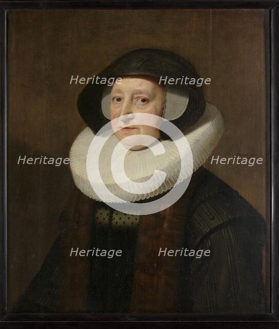 Portrait of Maria Petitpas (?-1640), 1637. Creator: Workshop of Michiel Jansz van Mierevelt.