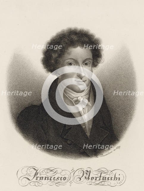 Portrait of the Composer Francesco Morlacchi (1784-1841), 1829. Creator: Bernardoni, Giovanni (1790-1871).