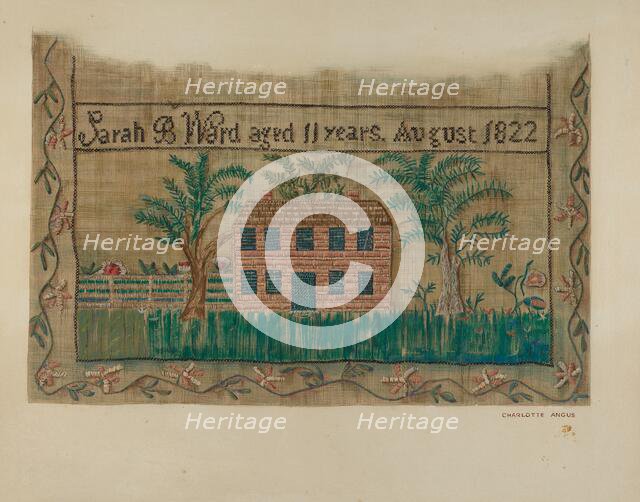 Sampler, c. 1937. Creator: Charlotte Angus.