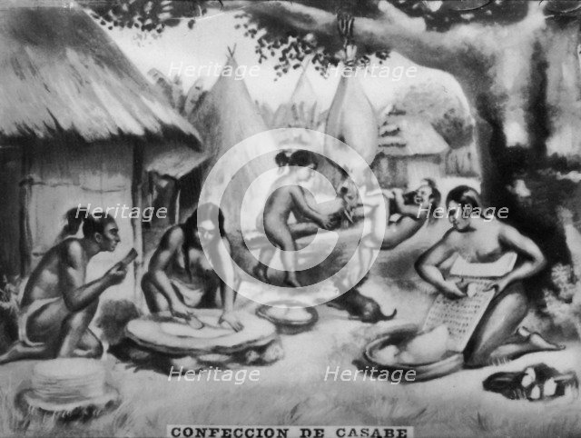 Cooking of Casabe, 1920s. Artist: Unknown