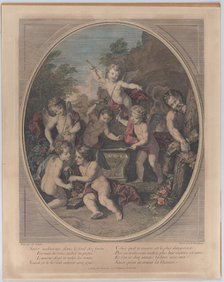 Bold satire in the depths of the forest (Satire audacieux, dans le fond des forets), 1714-39. Creator: Louis Desplaces.