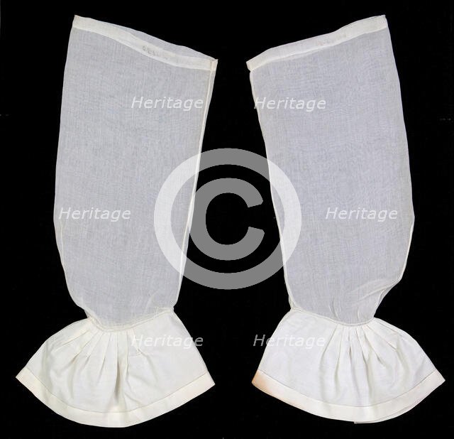 Undersleeves, American, ca. 1860. Creator: Unknown.