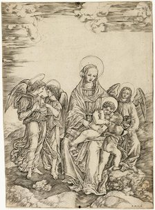 The Virgin and Child with Saint John and Three Angels, c.1515. Creator: Cristofano di Michele Martini.