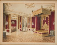 Sumptuous room ("Reiches Zimmer") of the Imperial Palace in Vienna with the state bed of Maria... Creator: Stillfried von Rathenitz, Raimund, Freiherr (1839-1911).