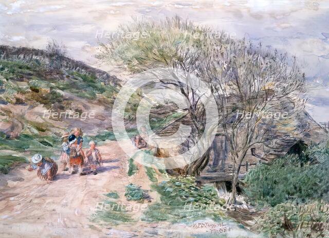 Caernazrie Mill, Springtime (Batty's Den), 1885. Creator: William McTaggart.