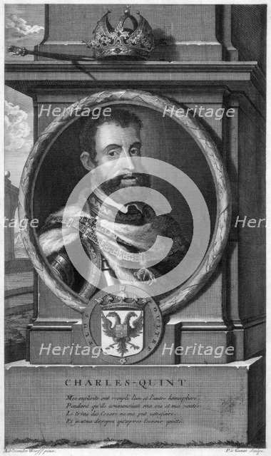 Charles V, King of Spain and Holy Roman Emperor.Artist: Gunst