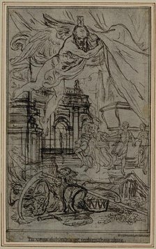 Study for the Vignette-Frontispiece of Lucretius's "De la Nature des Choses", Book III, c. 1768. Creator: Hubert Francois Gravelot.