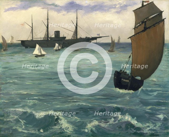 The "Kearsarge" at Boulogne, 1864. Creator: Edouard Manet.