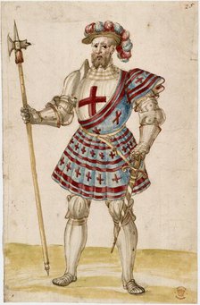 A knight with a pole-hammer, early 16th century. Creator: Unknown.