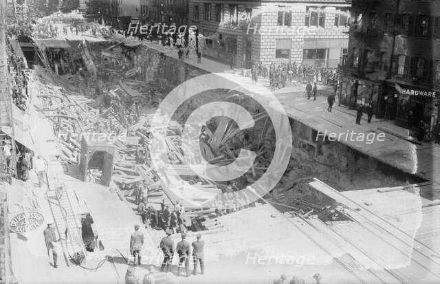 7th Avenue. cave-in, between c1910 and c1915. Creator: Bain News Service.