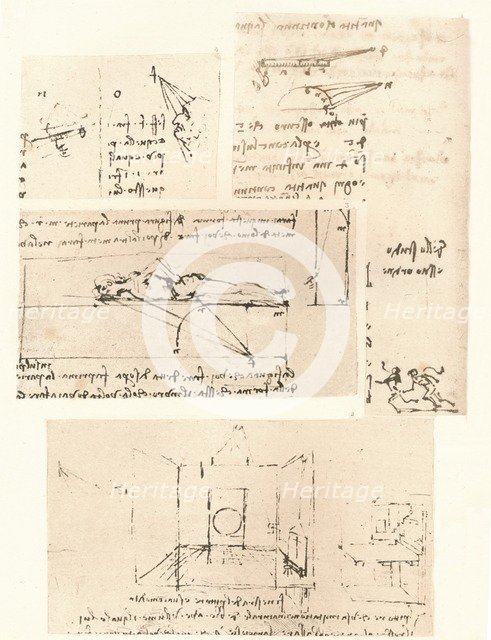 Four drawings illustrating the practice of painting, c1472-c1519 (1883). Artist: Leonardo da Vinci.