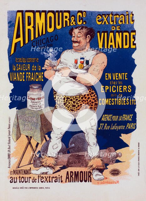 Affiche pour l' "Extrait de viande Armour", c1899. Creator: Albert Guillaume.