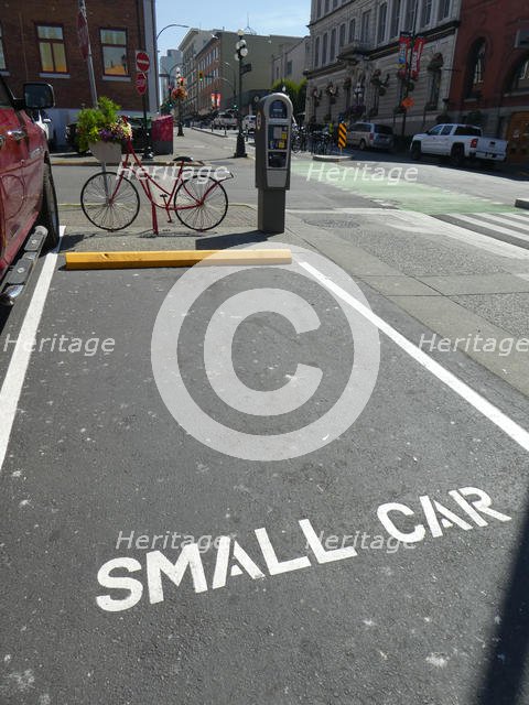 Parking bay for small car, Victoria, British Columbia, Canada 2018. Creator: Unknown.