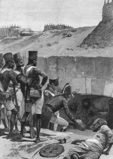 Finding the British prisoners under the casemates in the fortifications, 1894.Artist: Richard Caton Woodville II