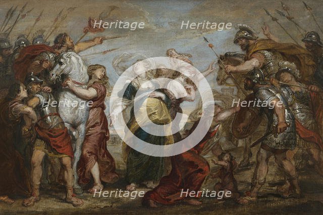 The Reconciliation of the Romans and the Sabines, c. 1655-1656. Creator: Egmont, Justus van (1601-1674).