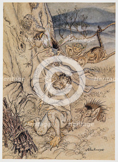 For every trifle are they set upon me, illustration from 'The Tempest', 1926.