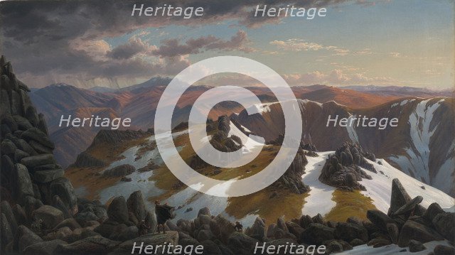 North-east View from the Northern Top of Mount Kosciusko, 1863. Artist: Guerard, Eugene von (1811-1901)