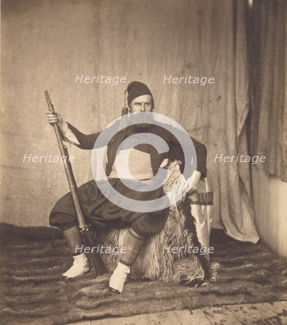 Self-Portrait in Zouave Uniform, 1855. Creator: Roger Fenton.