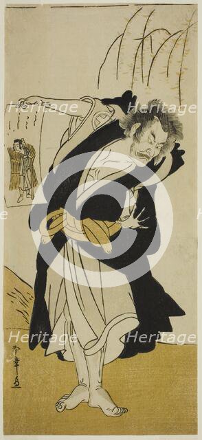 The Actor Otani Hiroemon III as the Renegade Monk Dainichibo in the Play Tsukisenu..., c. 1777. Creator: Shunsho.