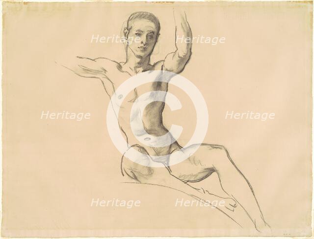 Study for Figure above "Music", 1919-1920. Creator: John Singer Sargent.