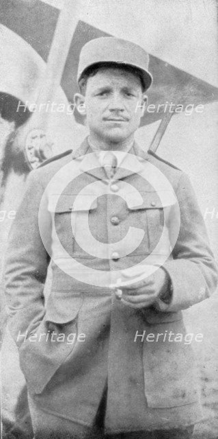 Raoul Lufbery, French-American fighter pilot and flying ace of World War I, 1914-1918. Artist: Unknown