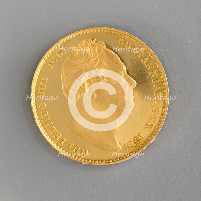 Proof sovereign of William IV, 1831. Creator: William Wyon.