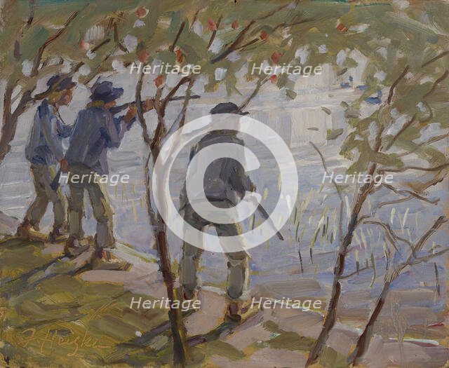 Duck shooting, 1934. Creator: Jonas Heiska.