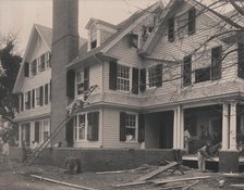 Students at work on a house built largely by them, 1899 or 1900. Creator: Frances Benjamin Johnston.