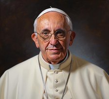 AI IMAGE - Portrait of Pope Francis, 2023. Creator: Heritage Images.