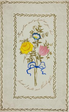 Forget Me Not (valentine), c. 1840. Creator: Unknown.