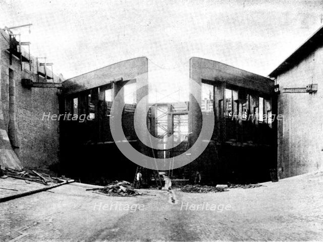 The Opening of the Baltic Canal: Brunsbüttel Entrance sluice-gates, partly constructed, 1895. Creator: Unknown.