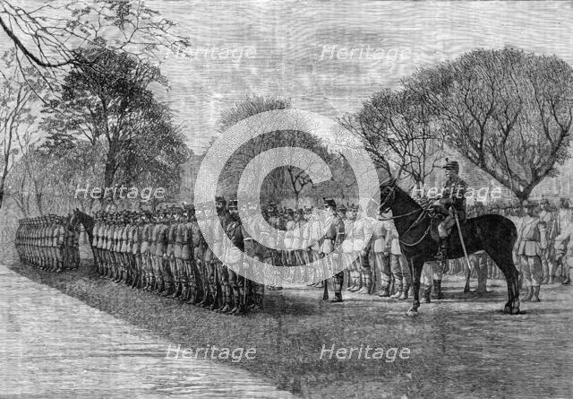 The Brighton Volunteer Review: Middlesex Corps in Steyne Gardens, 1881. Creator: Unknown.