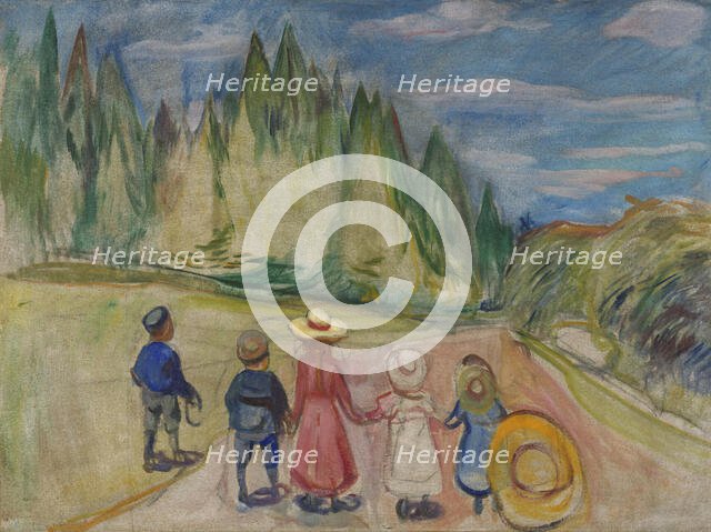 The Fairytale Forest, 1901 or 1902. Creator: Edvard Munch.