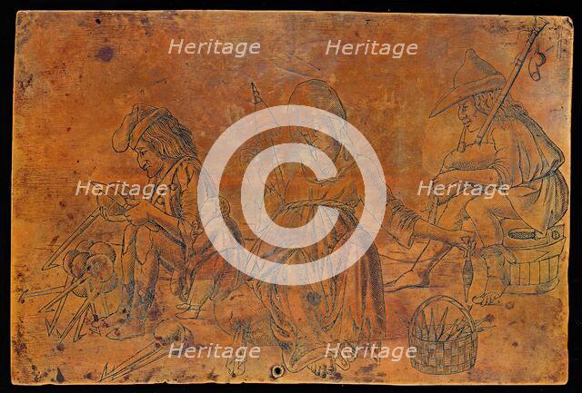 Various Occupations [recto], fourth quarter 15th century. Creator: Unknown.