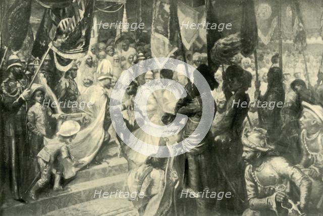 'The Prince of Wales Conferring the Order of the Star of India at Calcutta', 1901. Creator: Unknown.