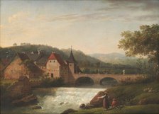 The Bridge and the Waterfall at Dornach, Switzerland, 1791. Creator: Jens Juel.