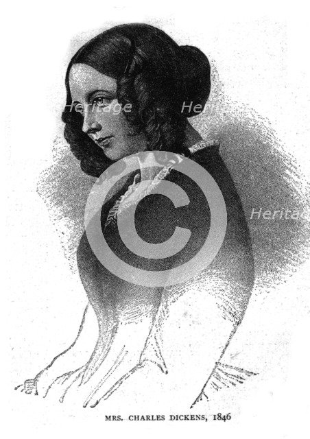 Mrs. Charles Dickens, 1846. Artist: Unknown.