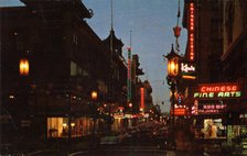 Chinatown, San Francisco, California, USA, 1957. Artist: Unknown