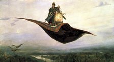 'Riding a Flying Carpet', 1880. Artist: Viktor Mihajlovic Vasnecov