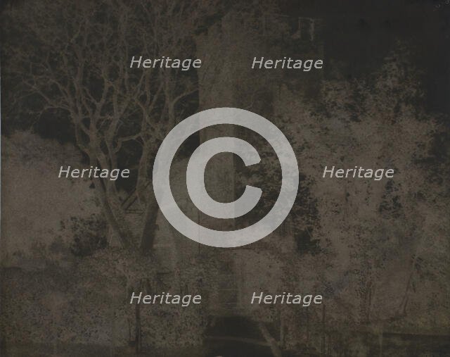 Untitled [building and trees], 1860s.  Creator: Unknown.