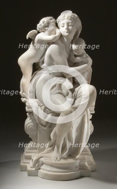 Between Two Loves (image 1 of 2), 1867. Creator: Albert Ernest Carrier de Belleuse.