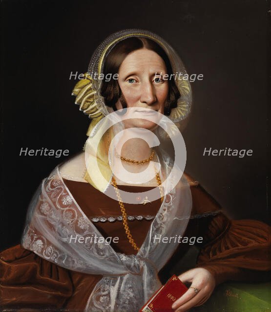 Portrait of the Authoress Sara Wacklin, 1840. Creator: Johan Erik Lindh.