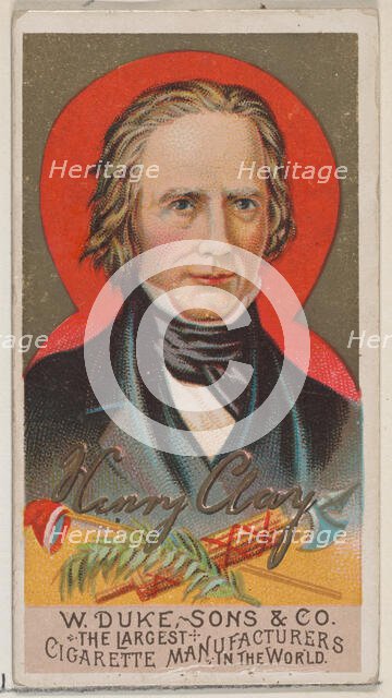 Henry Clay, from the series Great Americans (N76) for Duke brand cigarettes, 1888., 1888. Creator: Unknown.