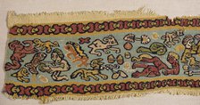 Fragment of a tapestry band, Coptic. Artist: Unknown.