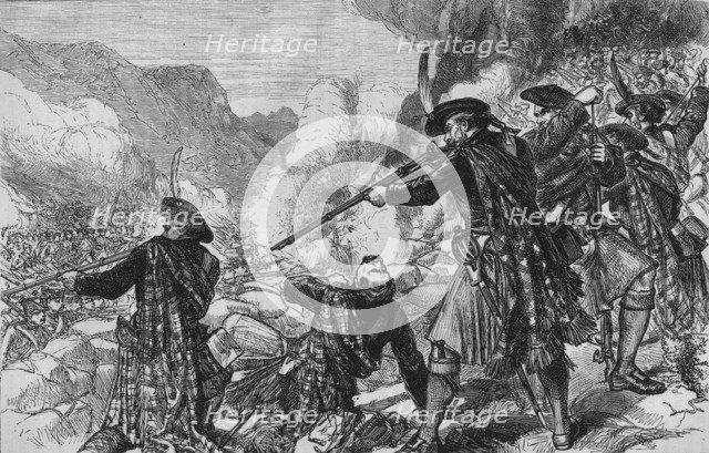 'The Battle of  Glenshiel', 10 June 1719, (c1880). Artist: Unknown.