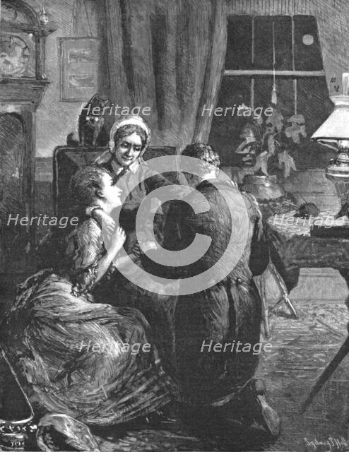 ''That Unfortunate Marriage, by Francis Eleanor Trollope; Suddenly Mrs Dobbs opened her arms , and f Creator: Sydney Prior Hall.