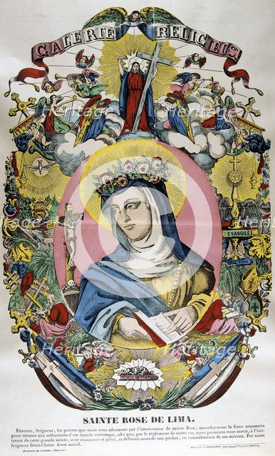 Santa Rosa of Lima, 19th century. Artist: Anon
