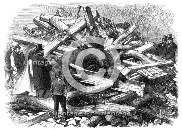 Illustrations of the Flood at Sheffield: scene in a garden at Hillsborough, 1864. Creator: Unknown.