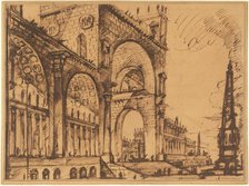 Fantasy on a Magnificent Triumphal Arch, 1765. Creator: Giovanni Battista Piranesi.
